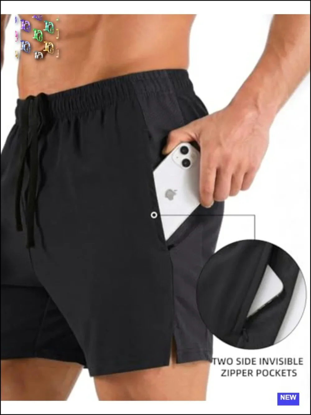 Men's Athletic Shorts Quick Dry Lightweight Gym Running Shorts with Pockets 7